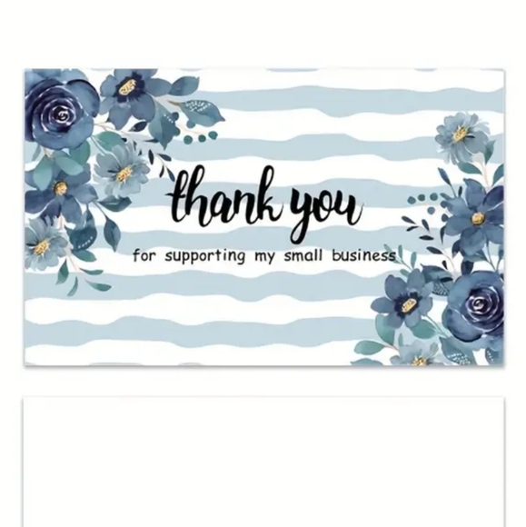 30 Thank You Cards for Supporting my Small Business Notes Floral - Picture 1 of 4